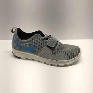 NIKE SB Trainerendor Size 9 Mens Gray Leather Canvas